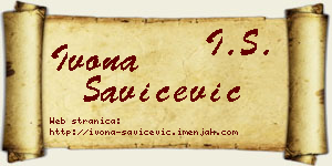 Ivona Savićević vizit kartica